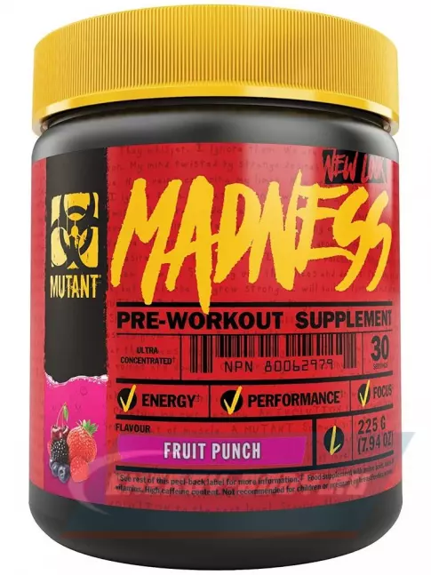 Предтерник Mutant Madness 270 г, Фруктовый пунш Предтерник Mutant Madness 270 г, Фруктовый пунш