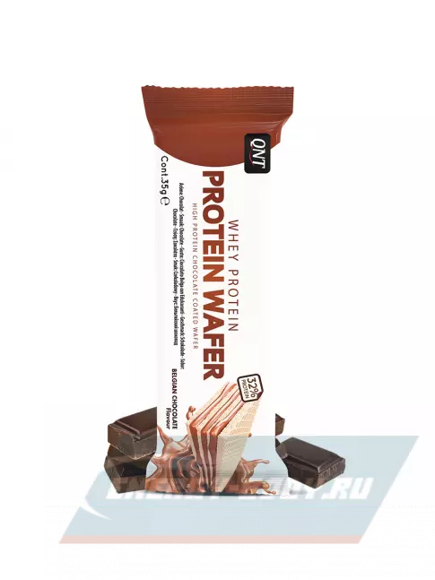 Батончик протеиновый QNT Protein Wafer 12 х 35 г, Бельгийский шоколад