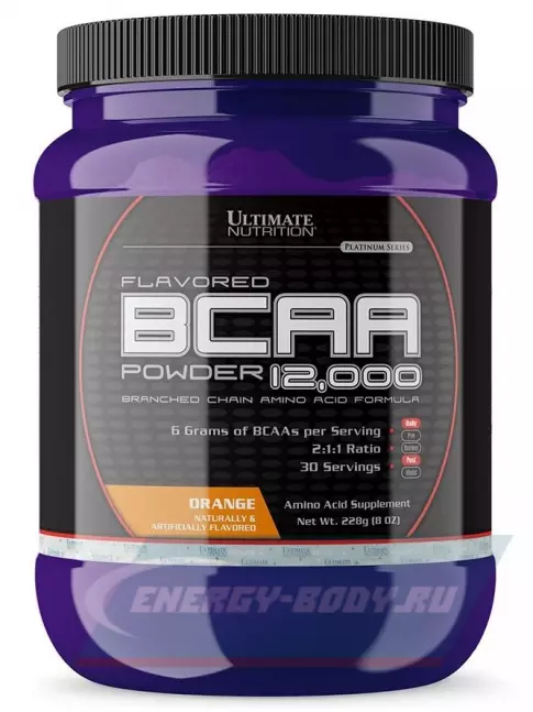 ВСАА Ultimate Nutrition BCAA 12000 Powder 228 г, Апельсин