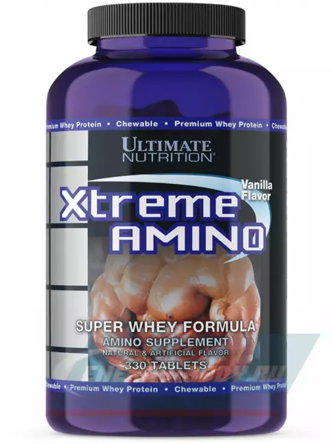 Аминокислотны Ultimate Nutrition Xtreme Amino Super 330 жевательных таблеток, Ваниль
