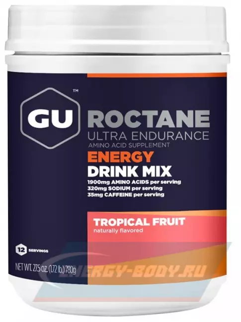  GU ENERGY GU ROCTANE ENERGY DRINK MIX 780 г, Тропические фрукты