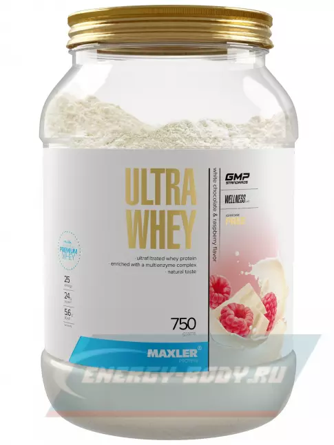  MAXLER Ultra Whey 750 г, Белый шоколад с малиной