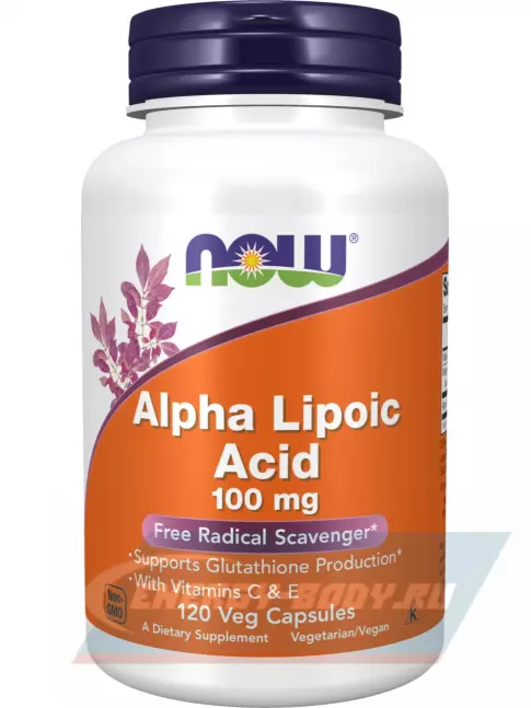  NOW FOODS Alpha Lipoic Acid 100 mg 120 веган капсул