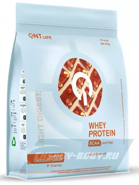  QNT Light Digest Whey Protein 500 г, Лесной орех - шоколад