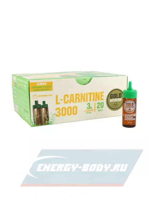 L-Карнитин GoldNutrition L-Carnitine 3000 20 x 10 мл, Лимон