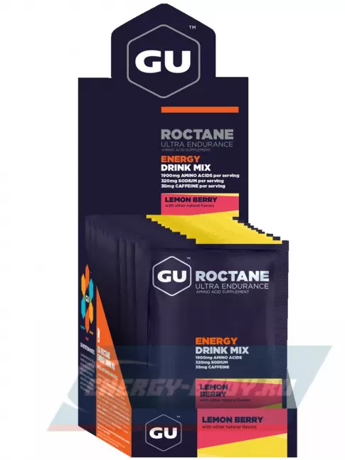  GU ENERGY GU ROCTANE ENERGY DRINK MIX 10 x 65 г, Лимонная ягода