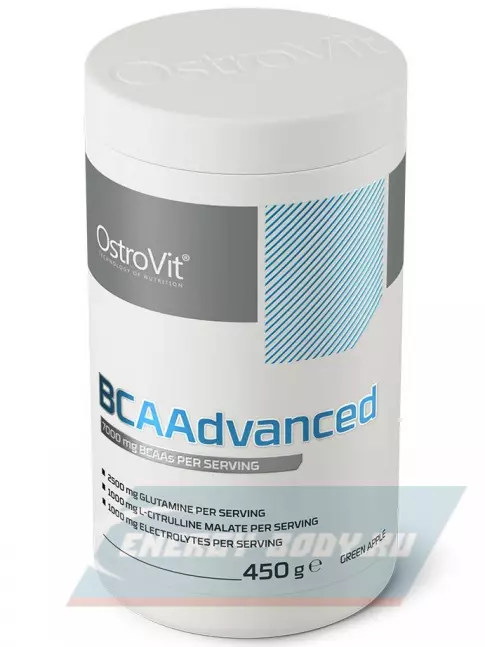 ВСАА OstroVit BCAA Advanced 450 г, Зеленое яблоко
