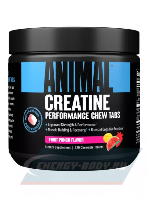  UNIVERSAL NUTRITION Animal Creatine Chews 120 таблеток, Фруктовый пунш