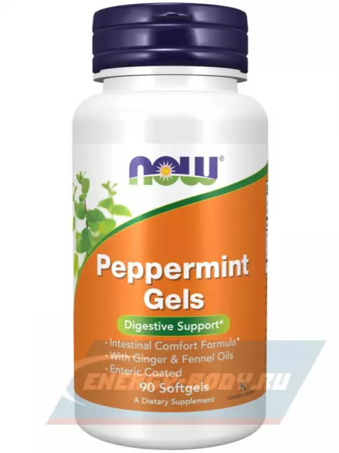 NOW FOODS Peppermint Gels 90 капсул NOW FOODS Peppermint Gels 90 капсул