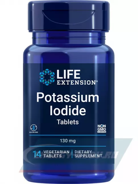 Минералы Life Extension Potassium Iodide Tablets 130 mg 14 таблеток