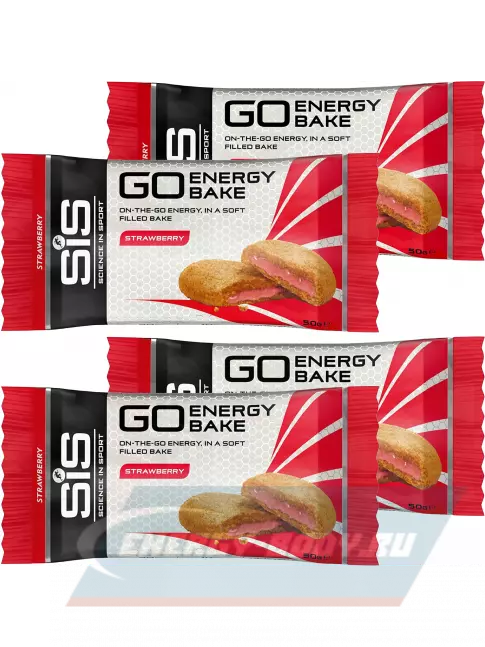 Батончик энергетический SCIENCE IN SPORT (SiS) GO Energy Bake 4 х 50 г, Клубника