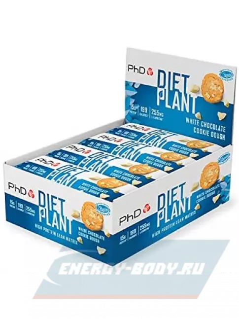 Батончик протеиновый PhD Nutrition DIET PLANT 55 гр, Белый шоколад