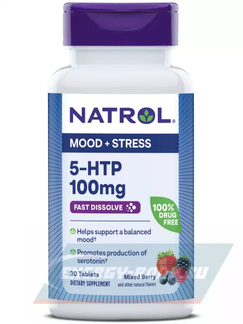  Natrol 5-HTP 100 mg Fast Dissolve 30 жевательных таблеток