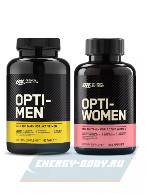  Optimum Nutrition OPTI - MEN 90 tablets & WOMEN 60 capsules 90, 60, Нейтральный