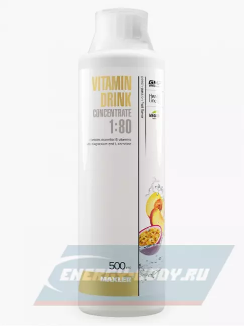  MAXLER Vitamin Drink Concentrate 500 мл, Персик-Маракуйя