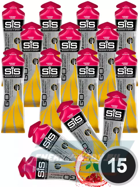 Энергетический гель SCIENCE IN SPORT (SiS) GO Isotonic Energy Gels 15 x 60 мл, Вишня