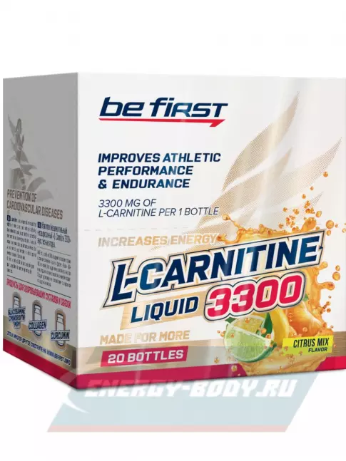 L-Карнитин Be First L-Carnitine Liquid 3300 mg 20 х 25 мл, Цитрусовый микс