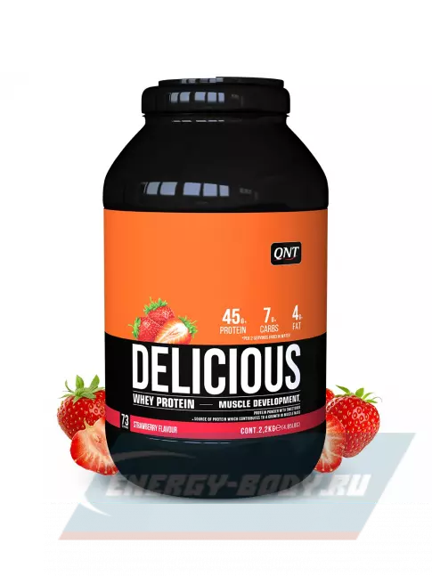  QNT DELICIOUS WHEY PROTEIN POWDER 2200 г, Клубника
