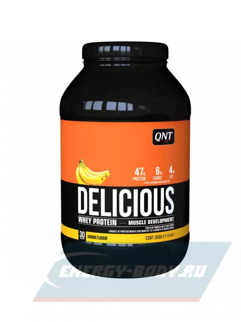  QNT DELICIOUS WHEY PROTEIN POWDER 908 г, Банан