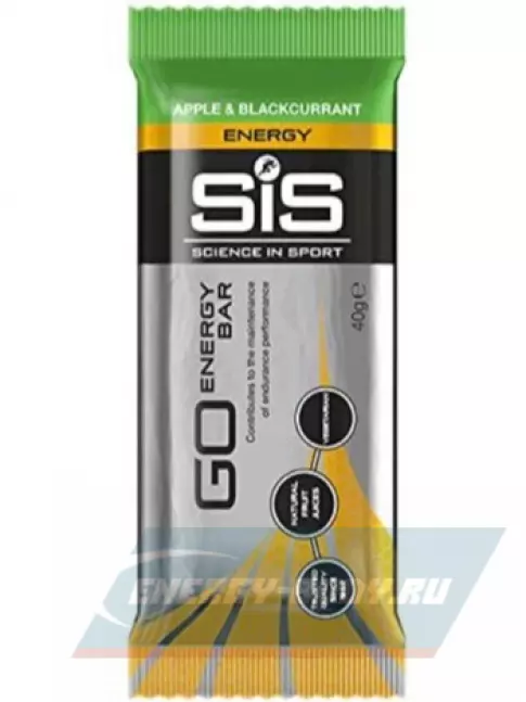 Батончик энергетический SCIENCE IN SPORT (SiS) GO Energy Bar 3 x 40 г, Яблоко-Черная смородина
