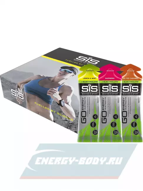 Энергетический гель SCIENCE IN SPORT (SiS) Go Energy + Electrolyte Gels 12 x 60 мл, Mix 12