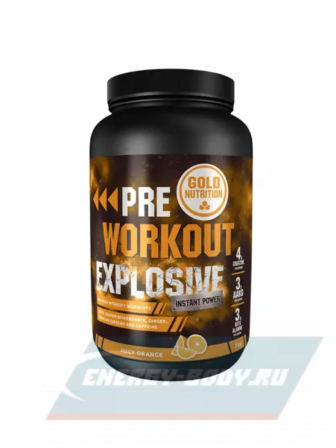 Предтерник GoldNutrition Pre-Workout Explosive 1000 г, Апельсин