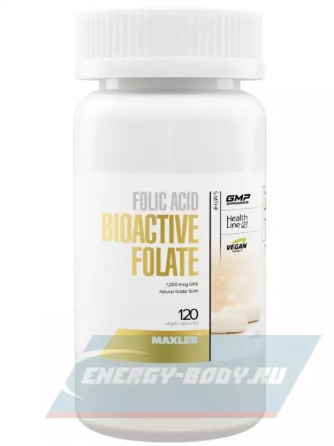  MAXLER Folic Acid Bioactive Folate 120 веганских капсул