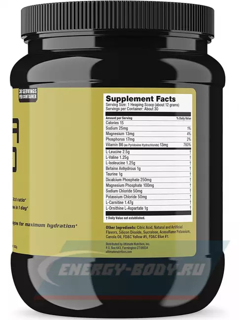 Предтерник Ultimate Nutrition Intra gold 360 г, Кислое яблоко