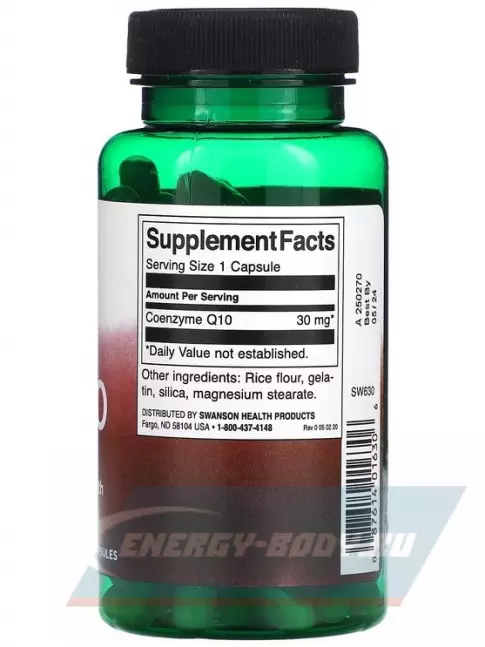  Swanson COQ10 30 mg 60 капсул