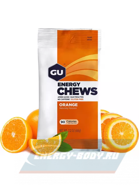 Восстановление GU Energy Labs Мармеладки GU Energy Chews 3 x 60 г, Апельсин