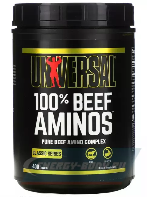 Аминокислотны UNIVERSAL NUTRITION 100% Beef Aminos 400 таблеток