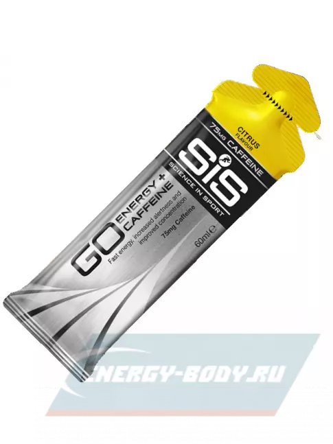 Энергетический гель SCIENCE IN SPORT (SiS) GO Energy 75 mg Caffeine 60 мл, Цитрус Энергетический гель SCIENCE IN SPORT (SiS) GO Energy 75 mg Caffeine 60 мл, Цитрус