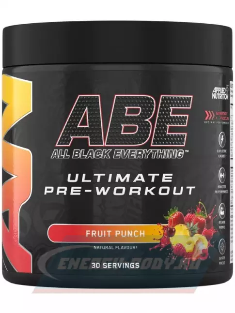 Предтерник APPLIED NUTRITION ABE - PRE-WORKOUT 375 г, Фруктовый пунш