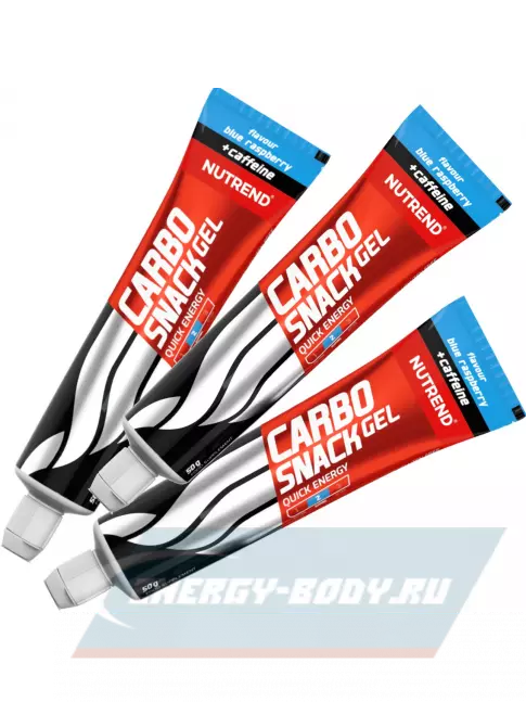 Энергетический гель NUTREND Carbosnack 60mg caffeine туба 3 шт x 50 г, Голубая малина