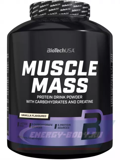 Гейнер BioTechUSA Muscle Mass 4000 г, Ваниль