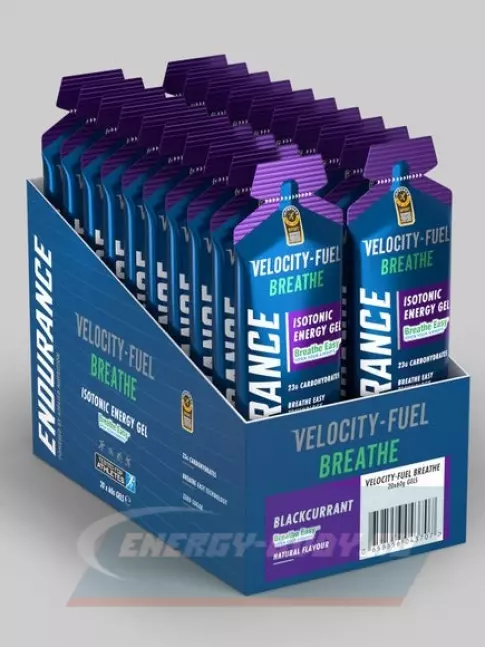 Энергетический гель APPLIED NUTRITION Endurance Velocity Fuel BREATHE Isotonic Energy Gel 20 саше, Черная смородина