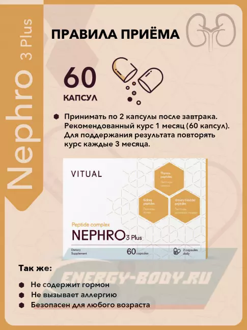  Vitual Laboratories Nephro 3 Plus 60 капсул