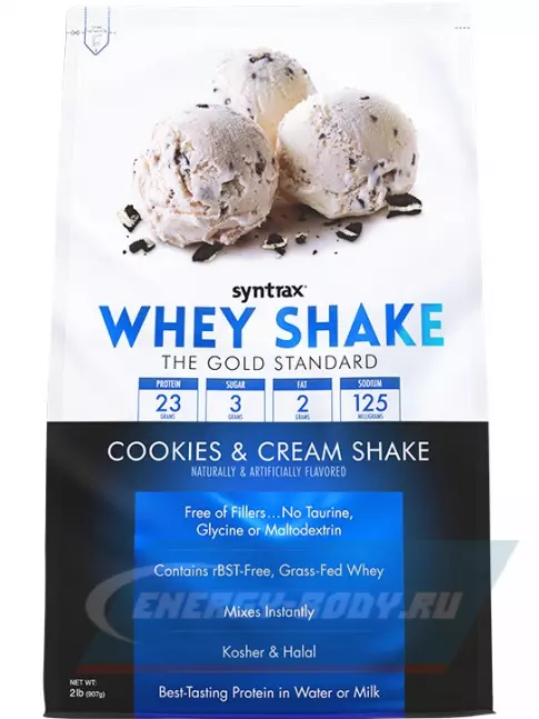  SYNTRAX Whey Shake 907 г, Коктейль с печеньем и сливками