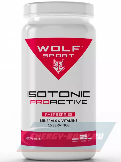 WolfSport IZOTONIC PROACTIVE 600 г, Малина