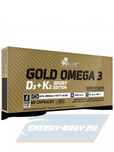 Omega 3 OLIMP GOLD OMEGA 3 D3 + K2 SPORT EDITION 60 капсул