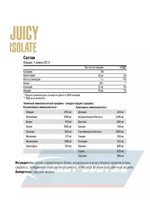  MAXLER Juicy Isolate 500 г, Кокос