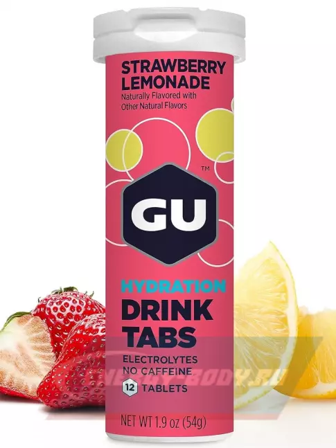  GU ENERGY GU HYDRATION DRINK TABS 2 x 12 таб, Клубничный лимонад