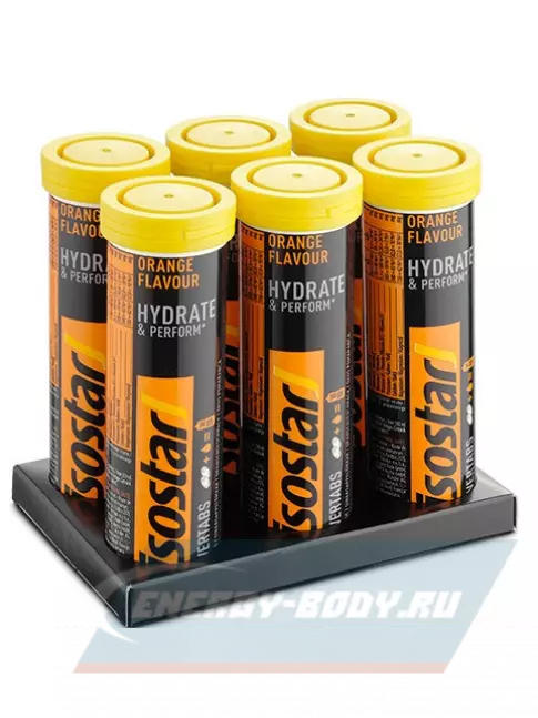  ISOSTAR Изотонический напиток Powertabs 6 банка x 5 порций, апельсин