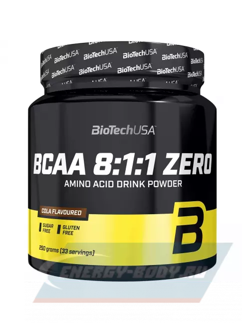 ВСАА BiotechUSA BCAA 8:1:1 Zero 250 г, Кола ВСАА BiotechUSA BCAA 8:1:1 Zero 250 г, Кола