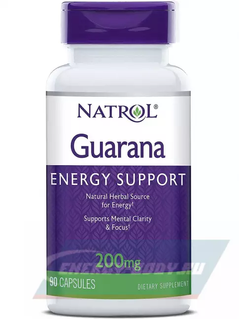 Энергетик Natrol Guarana 200 mg 90 капсул, Нейтральный