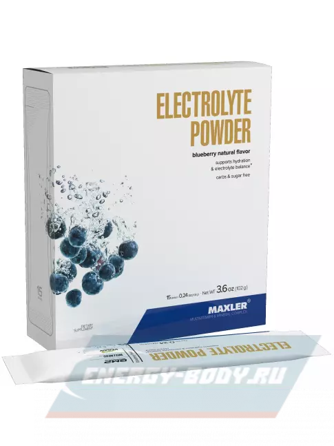  MAXLER Electrolyte Powder 15 х 6,8 г, Черника