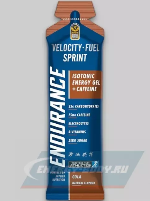 Энергетический гель APPLIED NUTRITION Endurance Velocity Fuel SPRINT Isotonic Energy Gel + Caffeine 20 саше, Кока-Кола