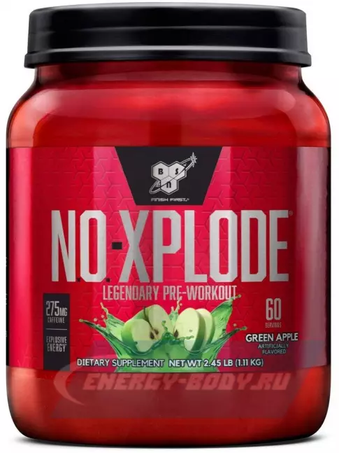 Предтерник BSN NO-XPLODE 3.0 New 1110 г, Зеленое яблоко