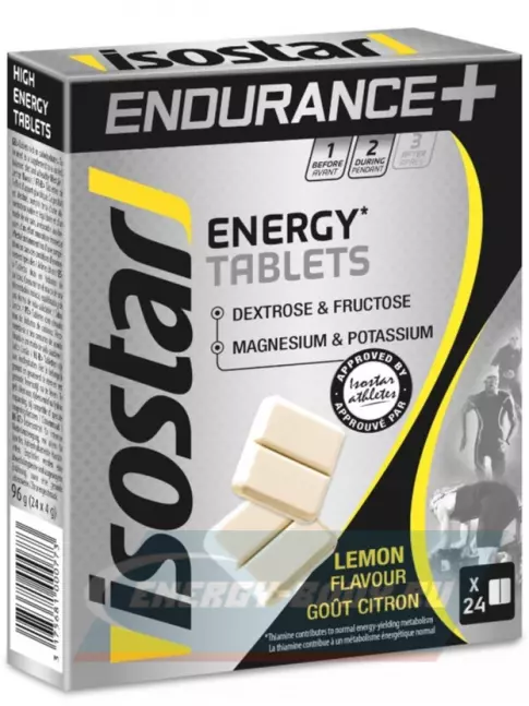 Восстановление Isostar Энергетические таблетки Energy Tablets 1 коробка, Лимон