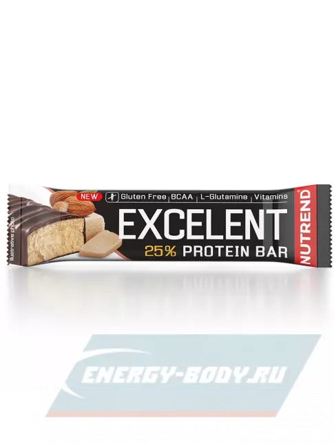 Батончик протеиновый NUTREND Excelent Protein Bar 85 г, Марципан с миндалем
